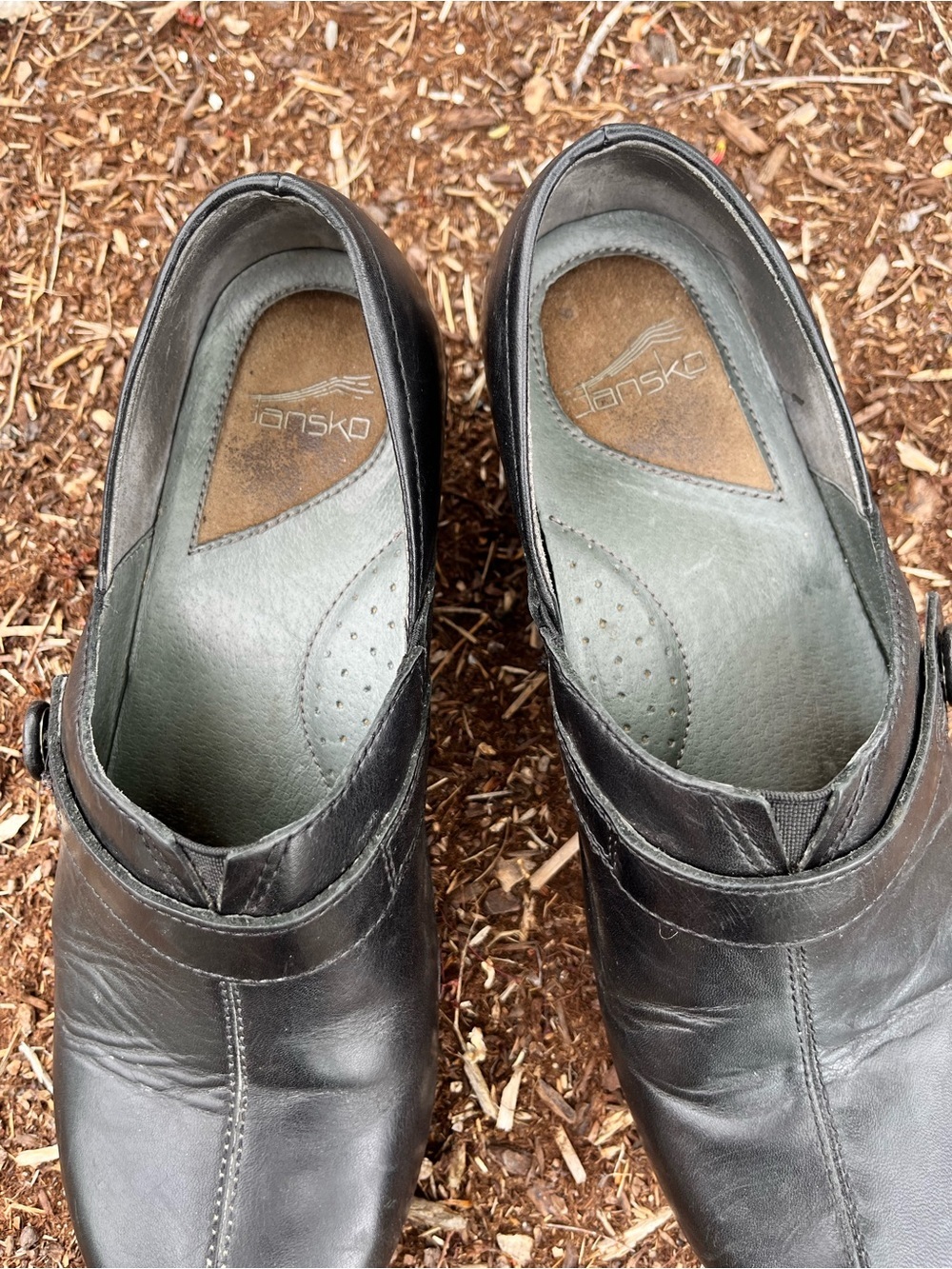Dansko Marcelle Black Leather Mary Jane Clogs Shoes Size 40/ US size 9.5 Comfort - Picture 3 of 10